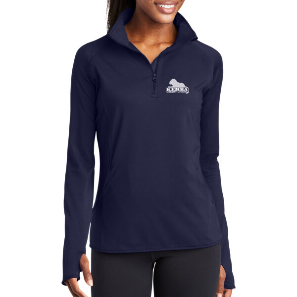 Kemba Credit Union Embroidered - Ladies Sport Wick ® Stretch 1/4 Zip Pullover Thumbnail
